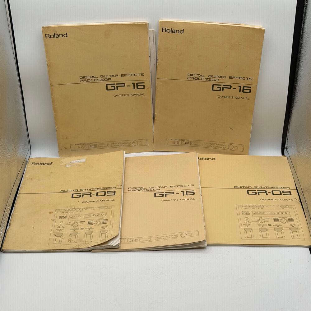 Vintage Roland GP-16 Digital Guitar Effects/ GR-09 Guitar Synthesizer Manual Lot